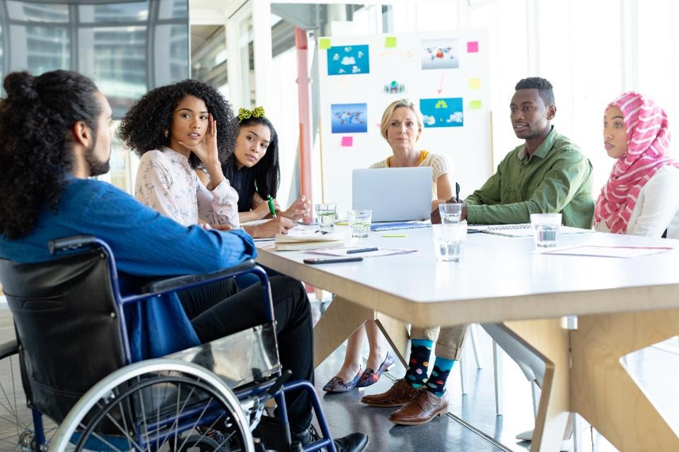 Cultivate diversity in the meeting room with a diversity of opinions and radical empathy. The workplace is supposed to look like a rainbow of representation like this image but to get there you show show up as yourself and require of your workplace mental health breaks.