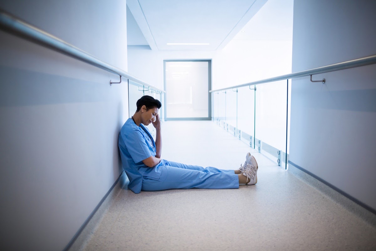 Nurse burnout is surprisingly easy to come by. The trick is managing it before you are on the floor and stressed like this nurse.