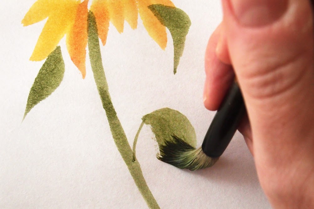 How to Paint Sunflowers With the Chinese Brush Painting Method