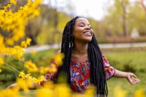 A woman successful in overcoming trauma