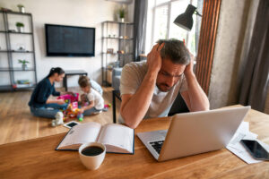 A man reading about men's mental health